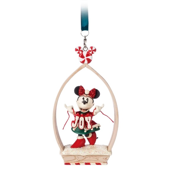 Disney Mickey & Minnie Mouse Holiday Cheer Joy Sketchbook Christmas Ornament Set - Picture 5 of 7